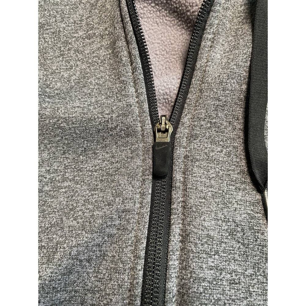 Nike Therma-FIT Men's Full Zip Fleece Hoodie Heather Grey CU6231-071 Size L - Picture 4 of 8